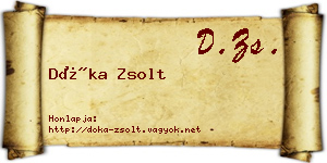 Dóka Zsolt névjegykártya