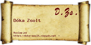 Dóka Zsolt névjegykártya